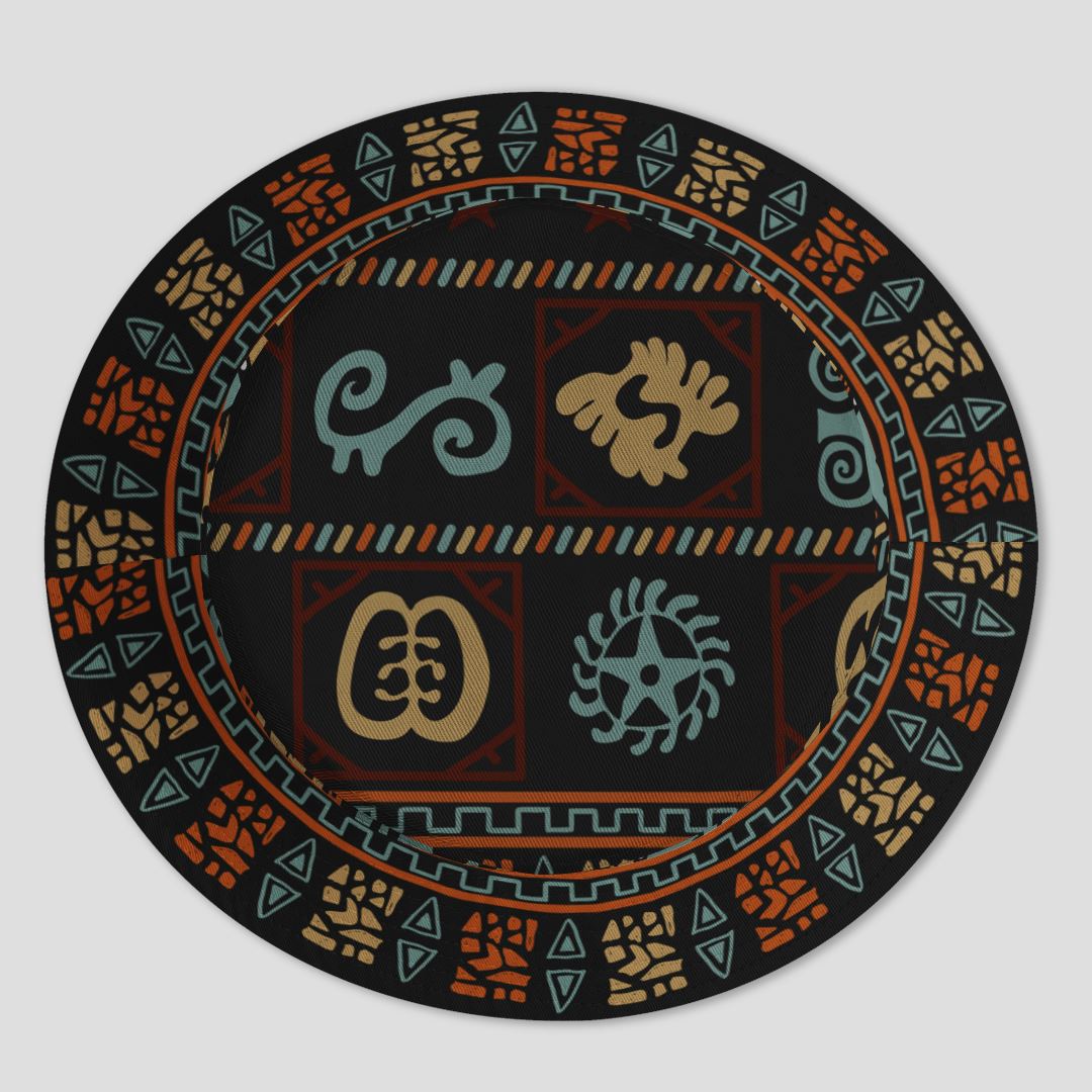 Vintage Adinkra Symbols Bucket Hat Bucket Hat Tianci 