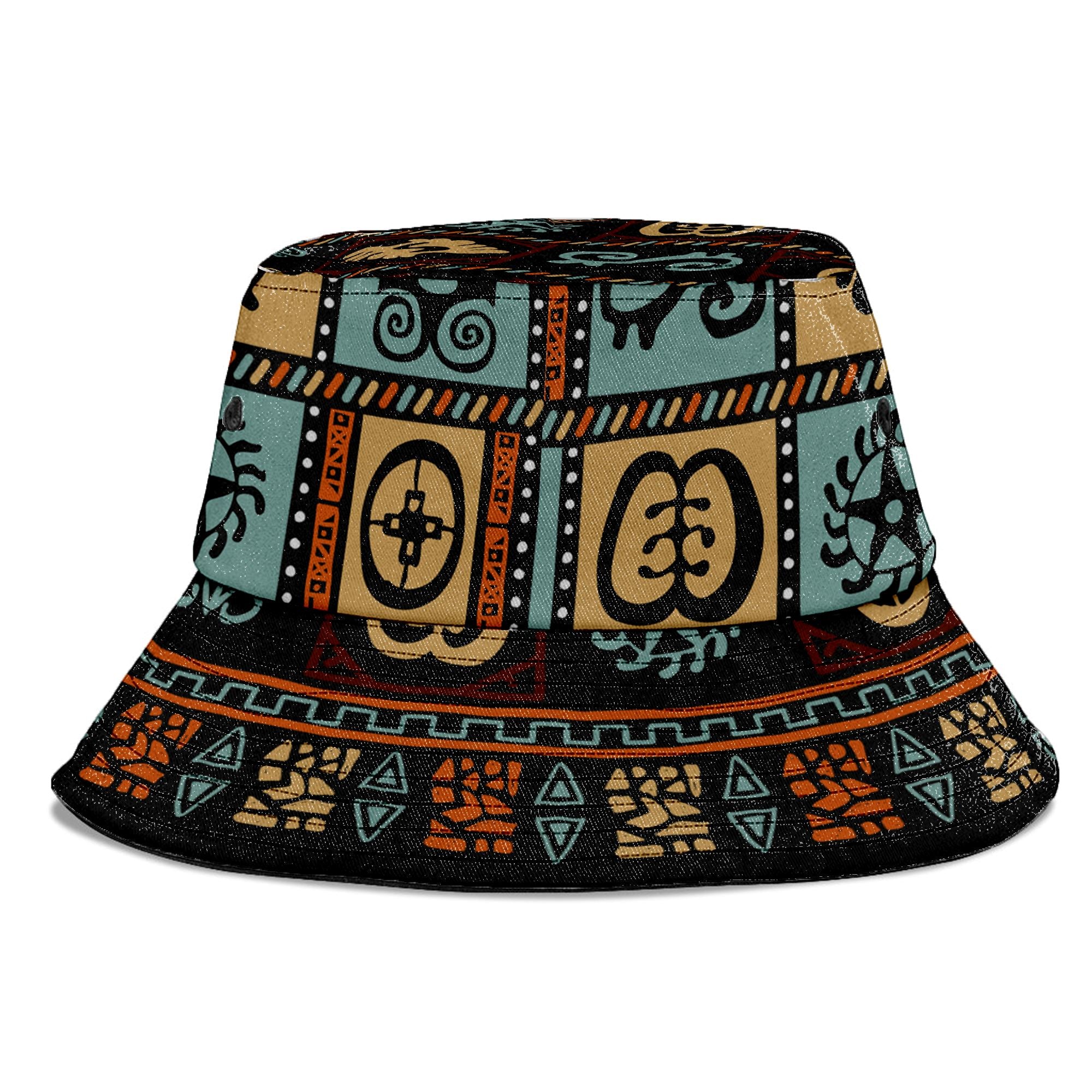 Vintage Adinkra Symbols Bucket Hat Bucket Hat Tianci 