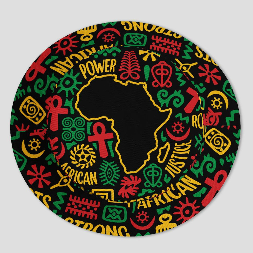 African Map Symbol Bucket Hat Bucket Hat Tianci 