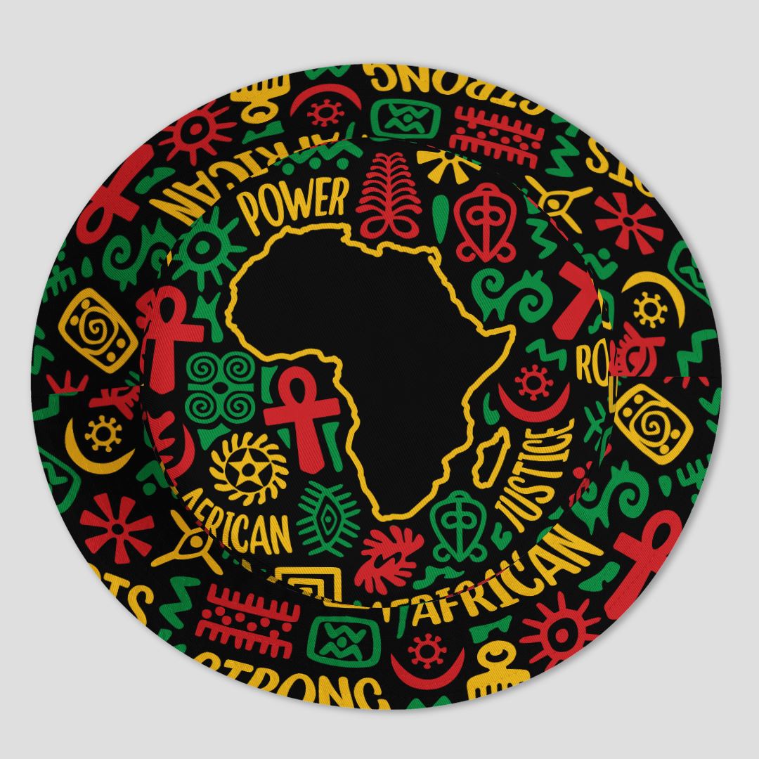 African Map Symbol Bucket Hat Bucket Hat Tianci 