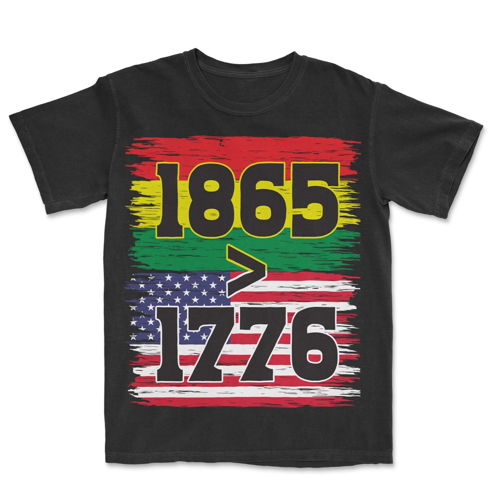 1865 > 1776 Juneteenth T-shirt Apparel Gearment Premium - Heavyweight & Vintage Black S