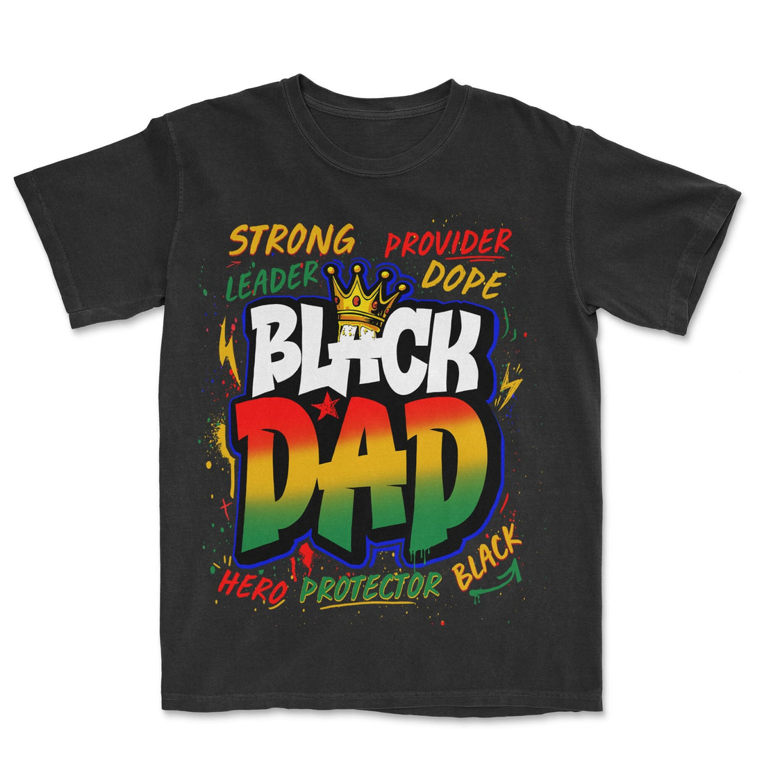 Black Dad Graffiti T-shirt Apparel Gearment Premium - Heavyweight & Vintage Black S