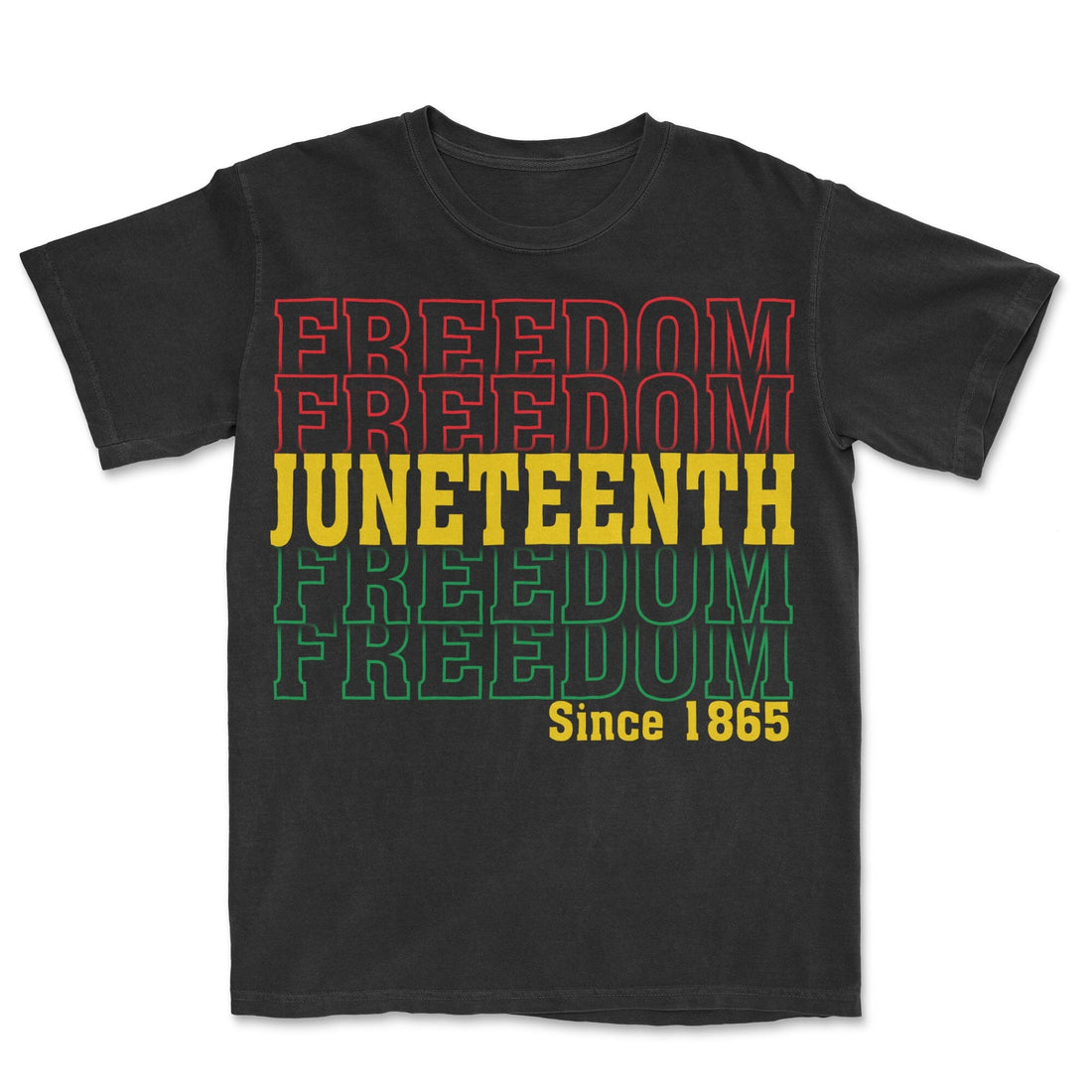 Juneteenth Freedom Since 1865 T-shirt Apparel Gearment Premium - Heavyweight & Vintage Black S