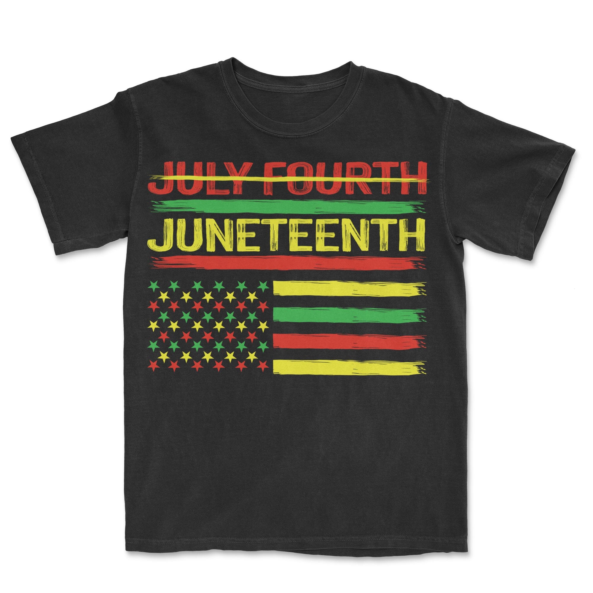 Not July Fourth - Juneteenth T-shirt Apparel Gearment Premium - Heavyweight & Vintage Black S