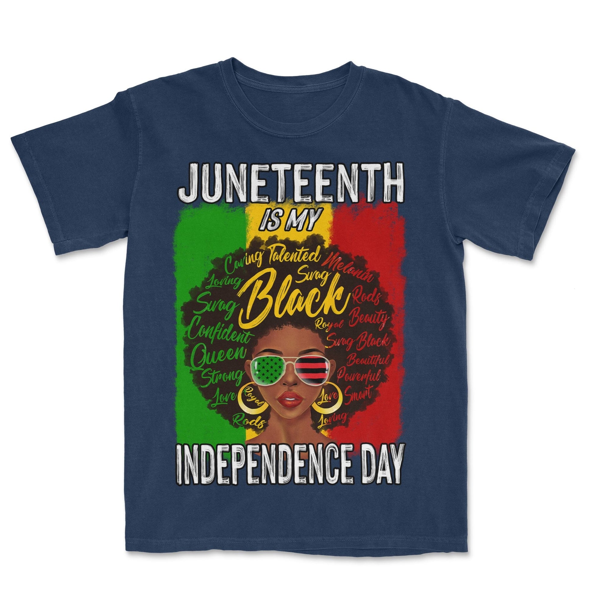 Juneteenth Is My Independence Day T-shirt Apparel Gearment Premium - Heavyweight & Vintage Navy S