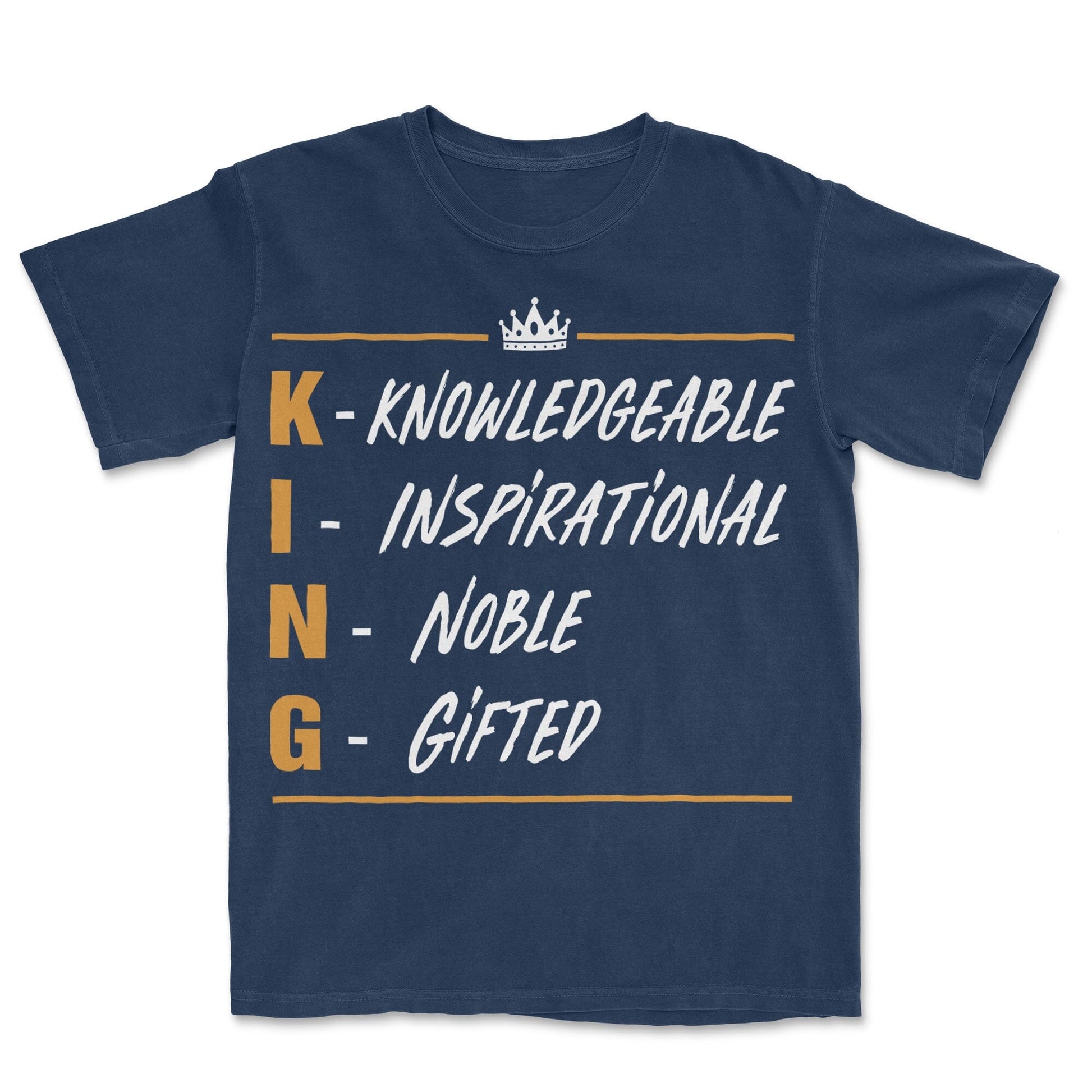 King T-shirt Apparel Gearment Premium - Heavyweight & Vintage Navy S