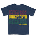 Juneteenth Freedom Since 1865 T-shirt Apparel Gearment Premium - Heavyweight & Vintage Navy S