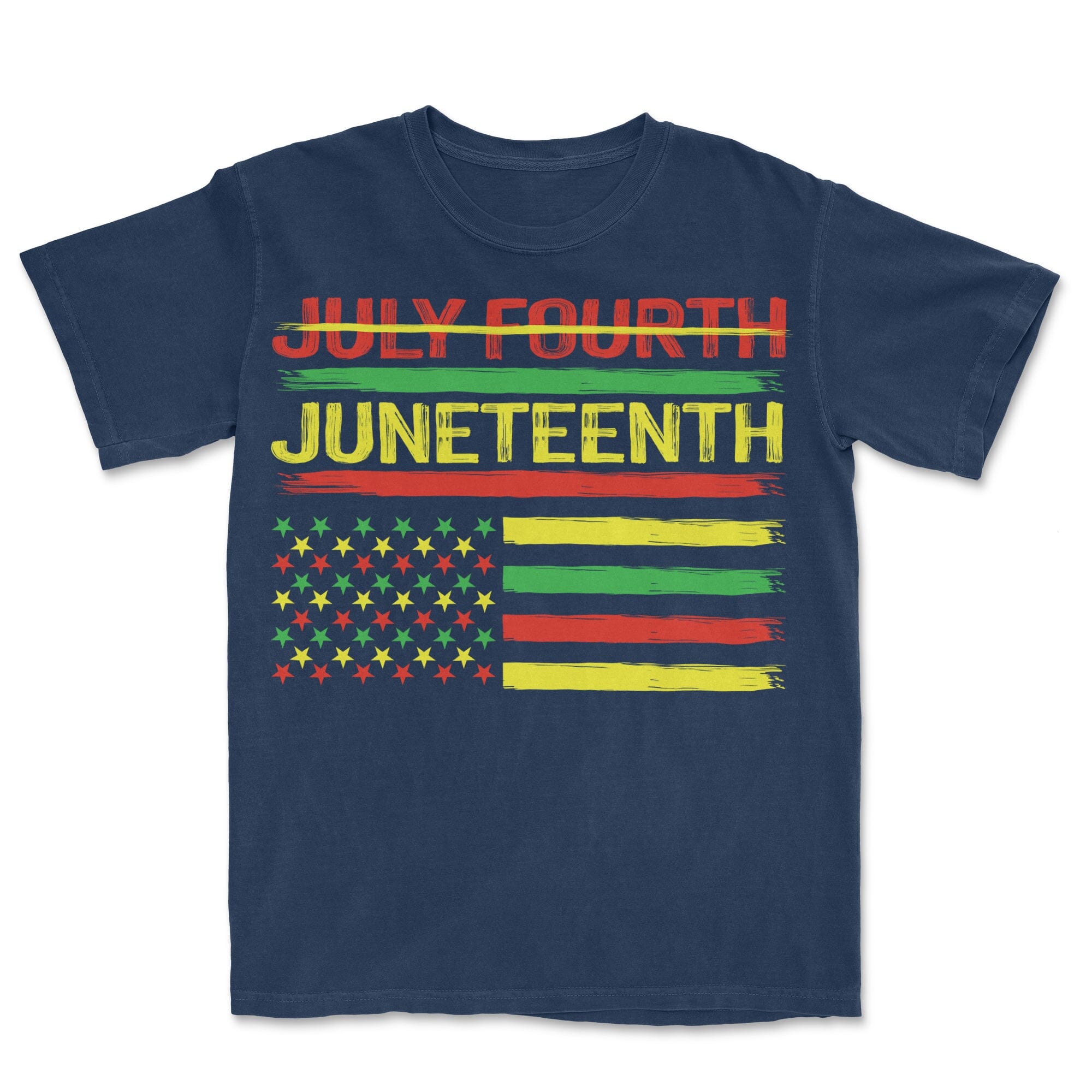 Not July Fourth - Juneteenth T-shirt Apparel Gearment Premium - Heavyweight & Vintage Navy S