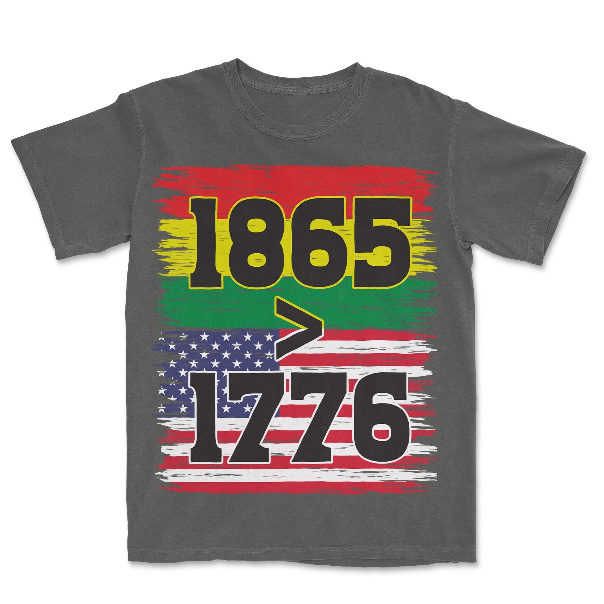 1865 > 1776 Juneteenth T-shirt Apparel Gearment Premium - Heavyweight & Vintage Pepper S