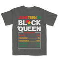 Juneteenth Black Queen Nutrition Facts T-shirt Apparel Gearment Premium - Heavyweight & Vintage Pepper S