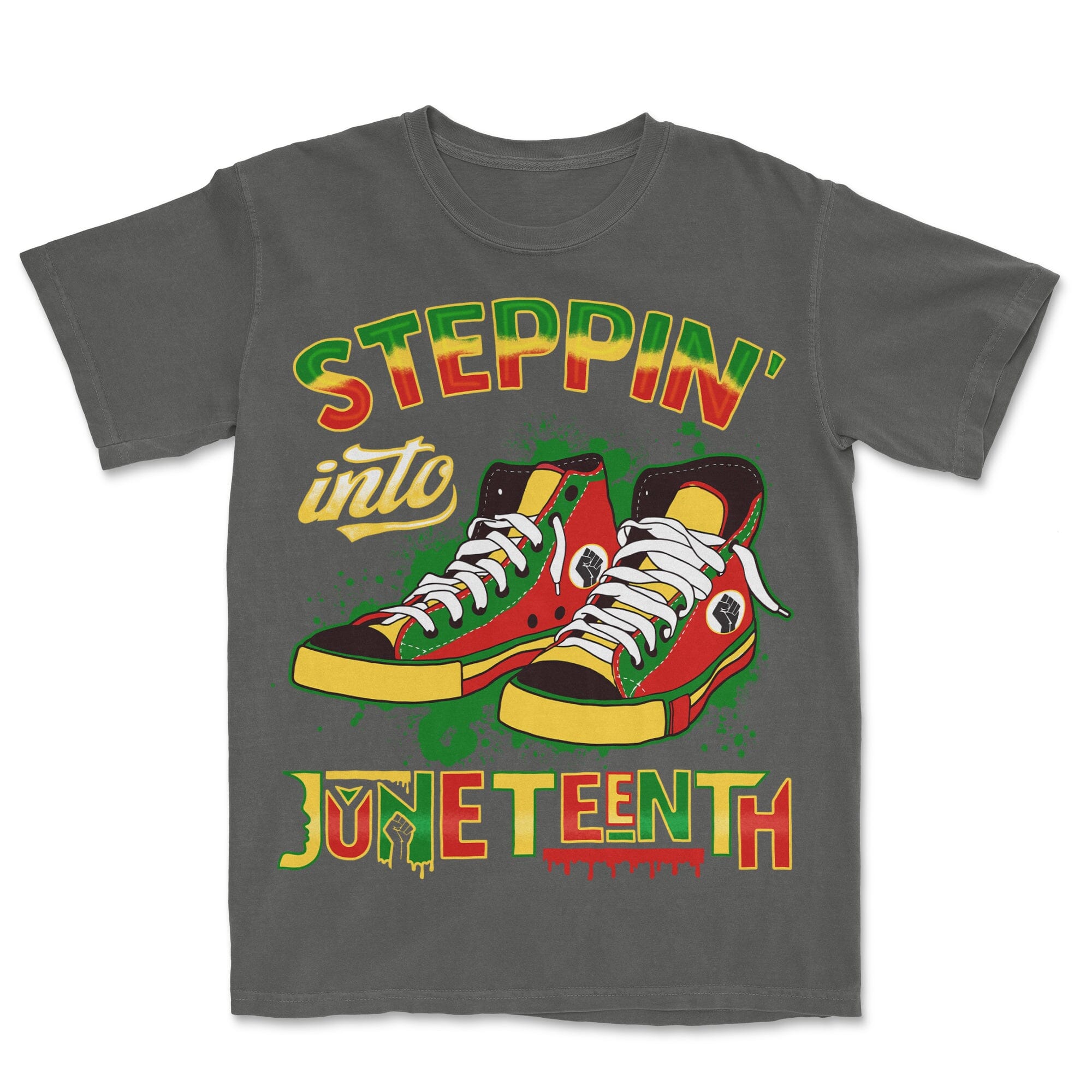 Steppin' Into Juneteenth T-shirt Apparel Gearment Premium - Heavyweight & Vintage Pepper S