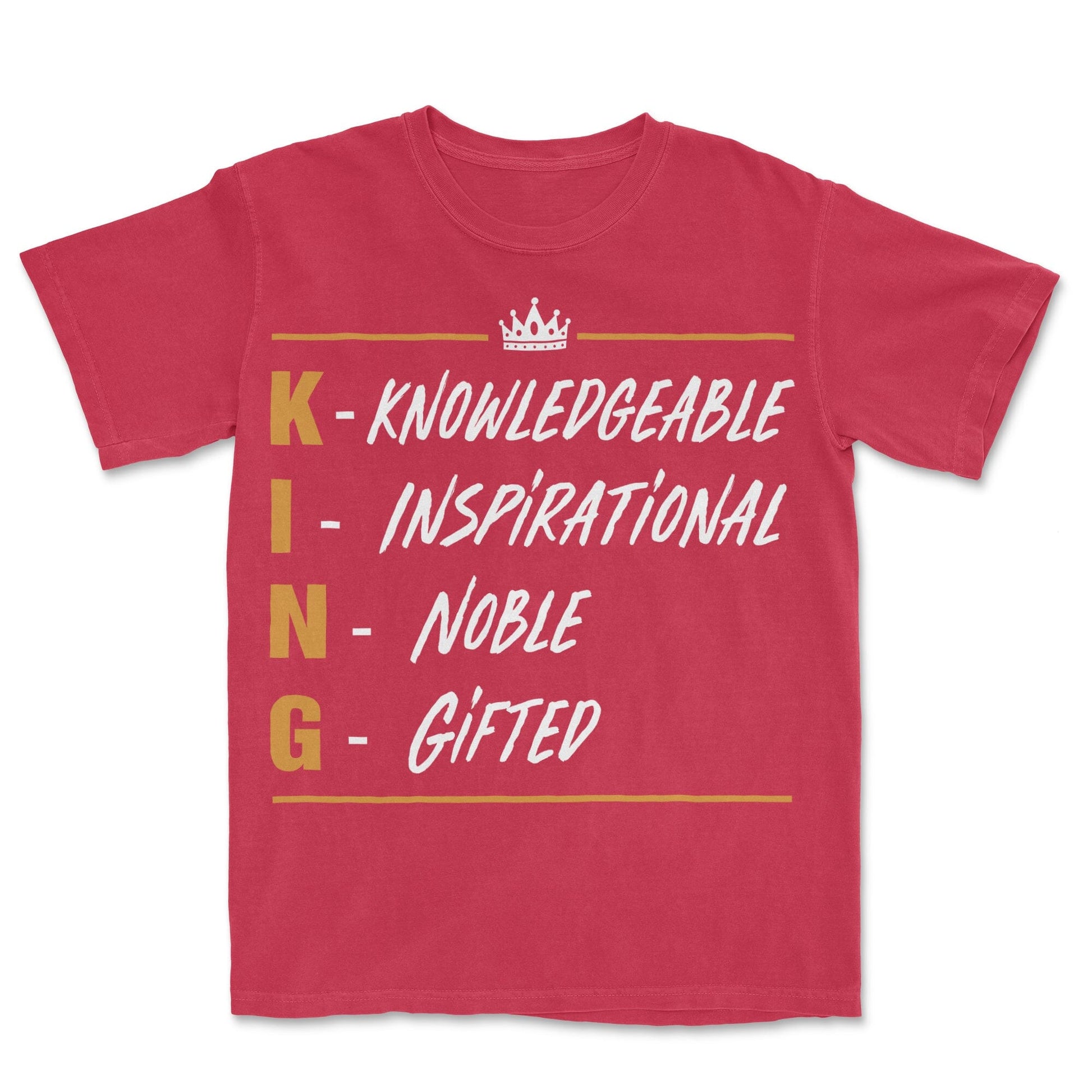 King T-shirt Apparel Gearment Premium - Heavyweight & Vintage Red S