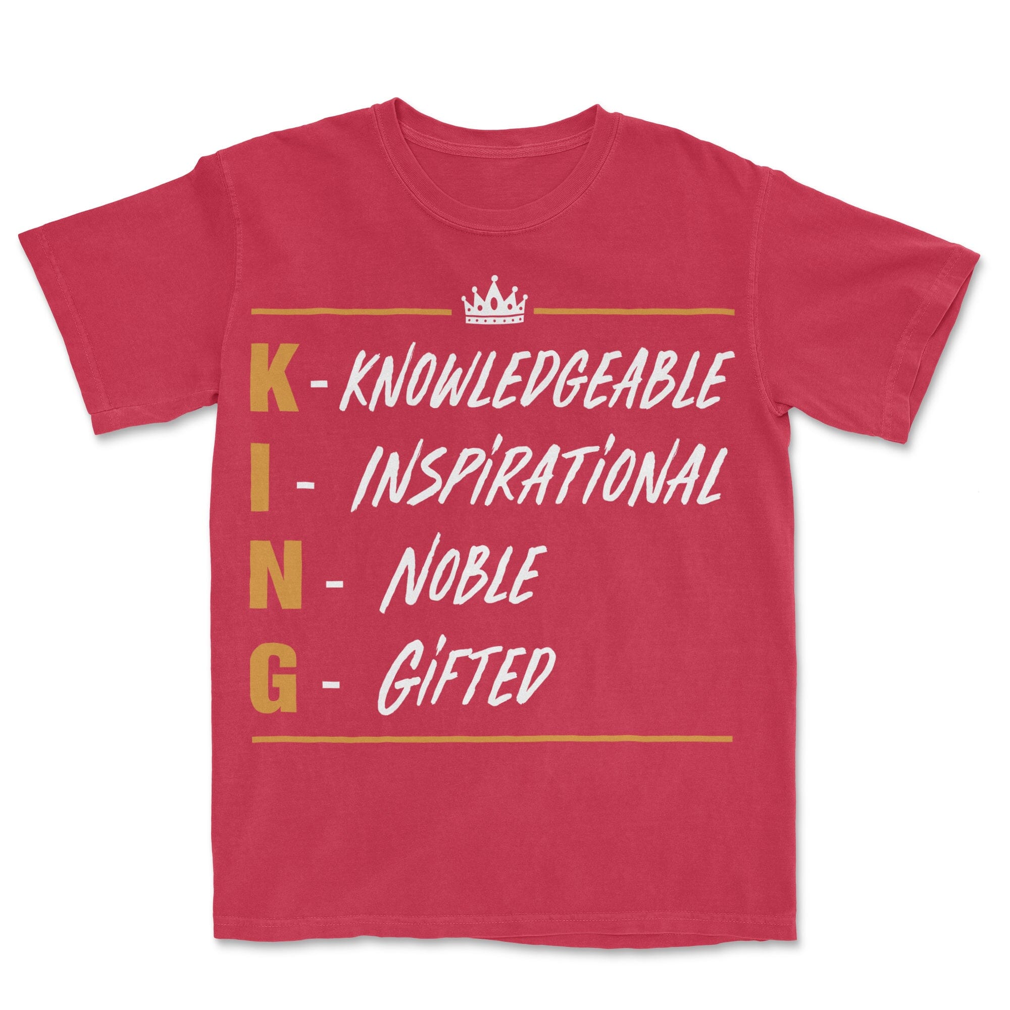 King T-shirt Apparel Gearment Premium - Heavyweight & Vintage Red S