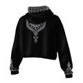 Printed Dashiki Color Black Cropped Hoodie and Leggings Set Cropped Hoodie Leggings Set Zootop Bear 