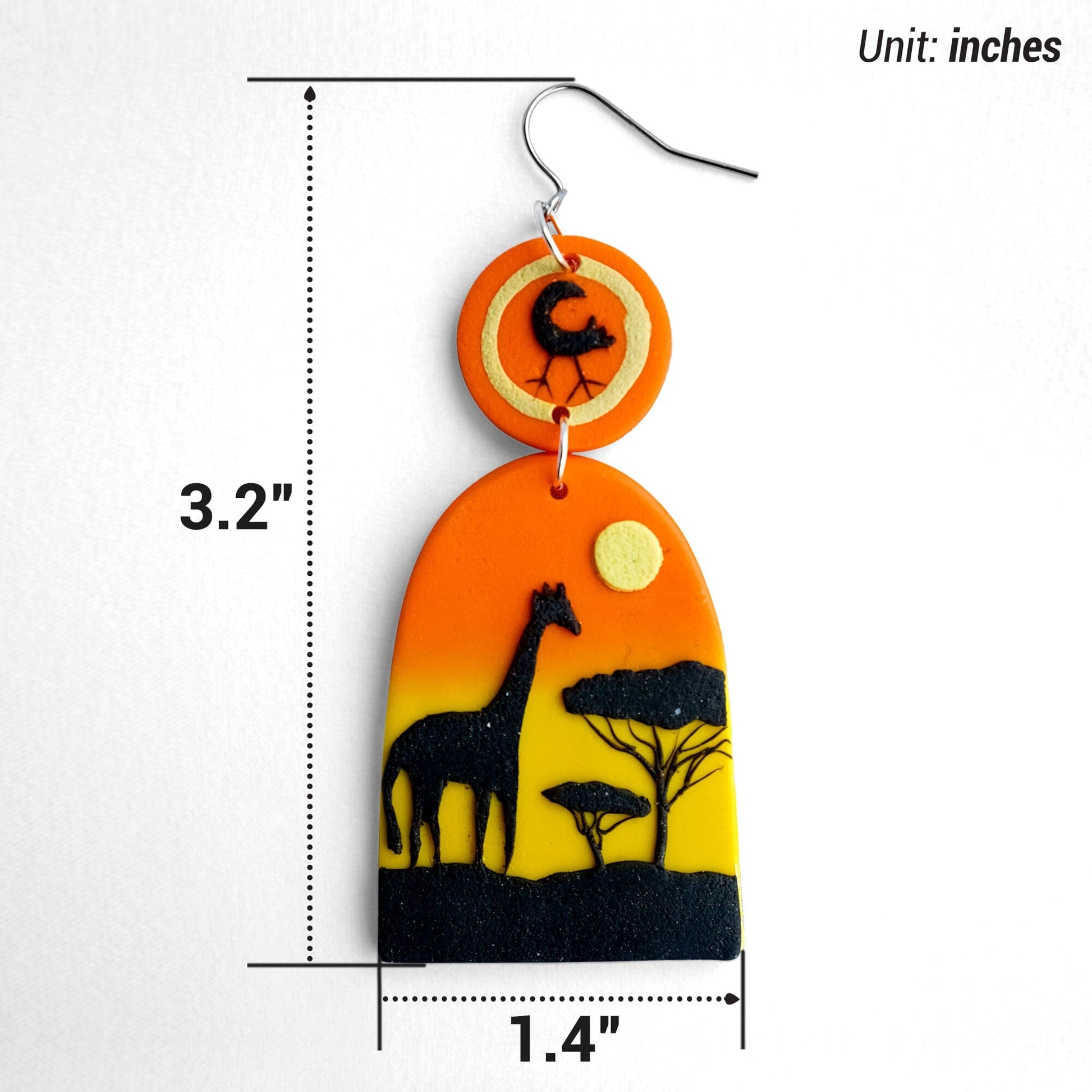 African Safari Clay Earrings Clay Earrings We Craft 