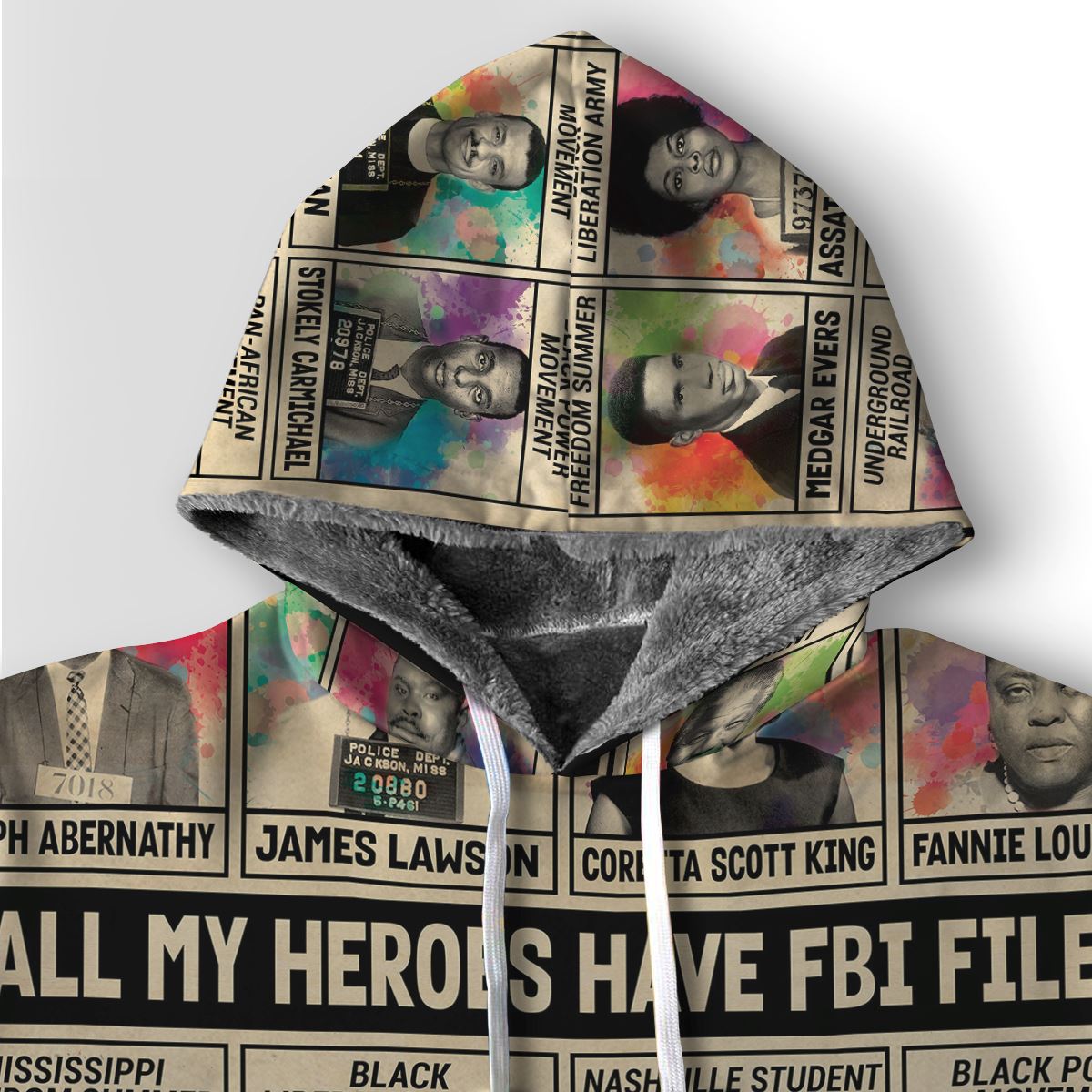 All My Heroes Have FBI Files Premium Hoodie Fleece Hoodie Zootop Bear 