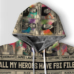 All My Heroes Have FBI Files Premium Hoodie Fleece Hoodie Zootop Bear 