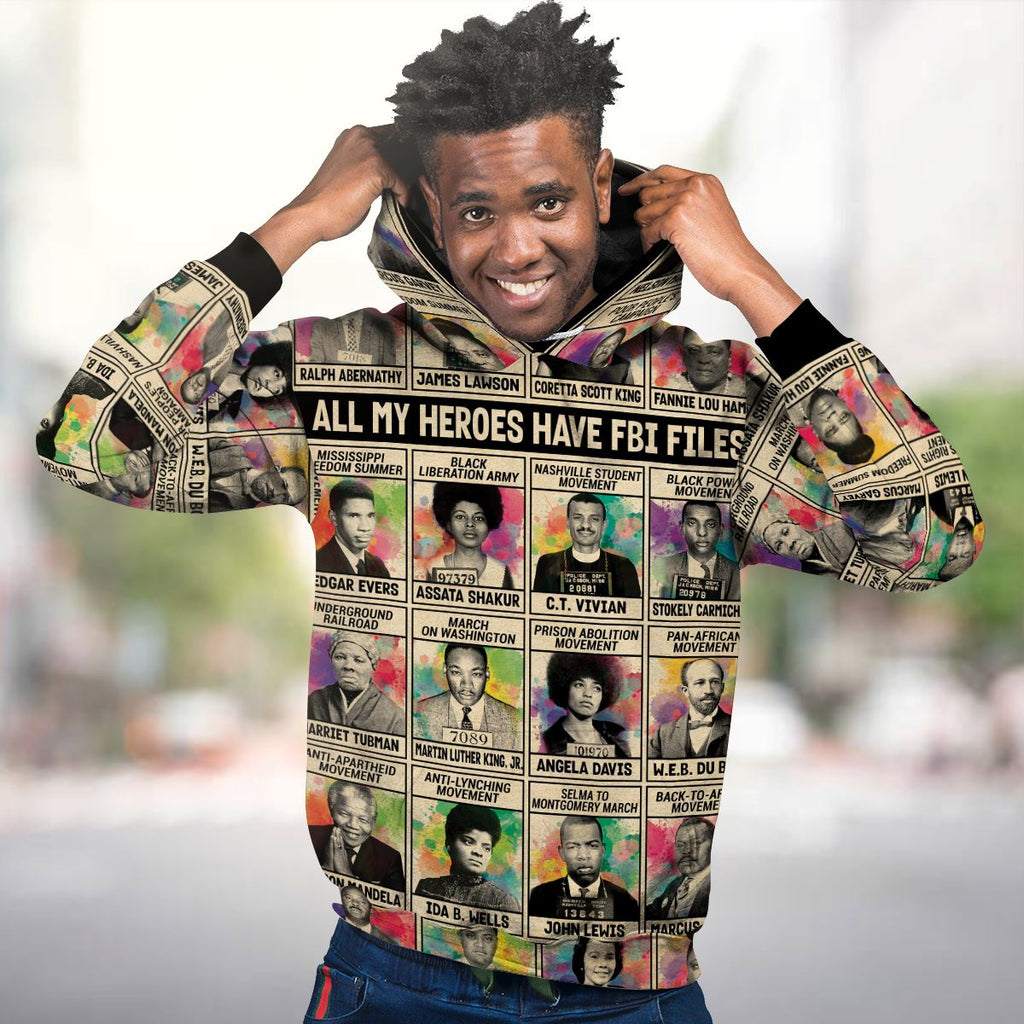 All My Heroes Have FBI Files Premium Hoodie Fleece Hoodie Zootop Bear 