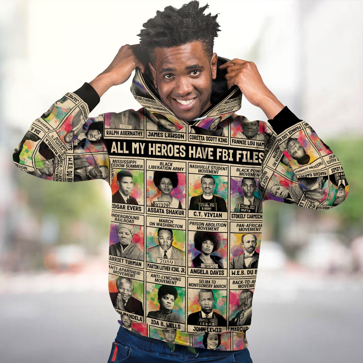 All My Heroes Have FBI Files Premium Hoodie Fleece Hoodie Zootop Bear 