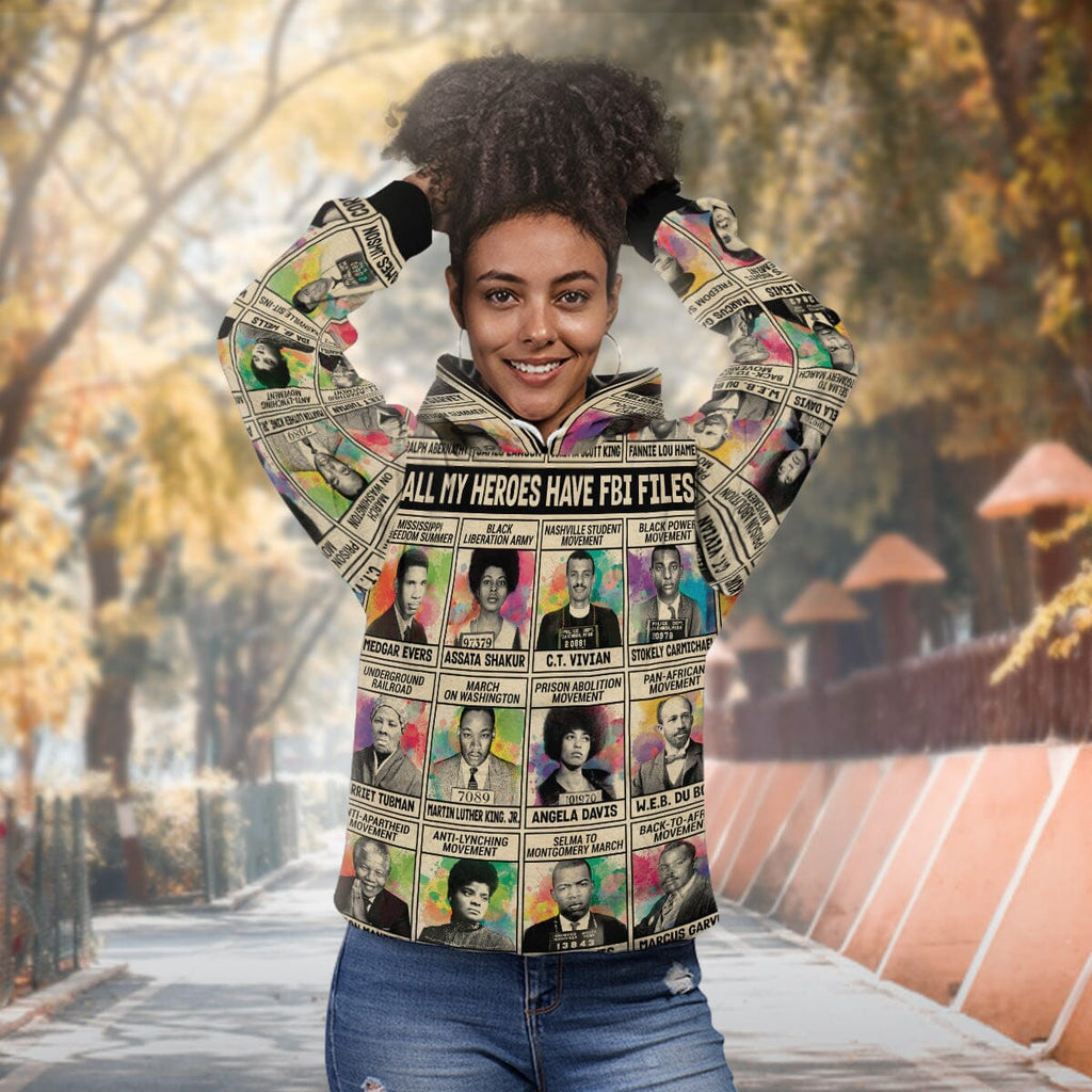 All My Heroes Have FBI Files Premium Hoodie Fleece Hoodie Zootop Bear 