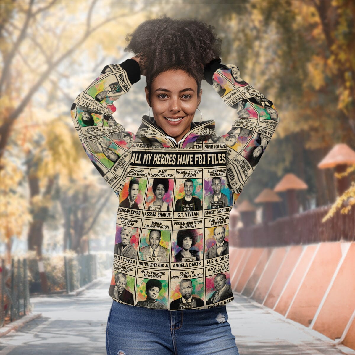 All My Heroes Have FBI Files Premium Hoodie Fleece Hoodie Zootop Bear 