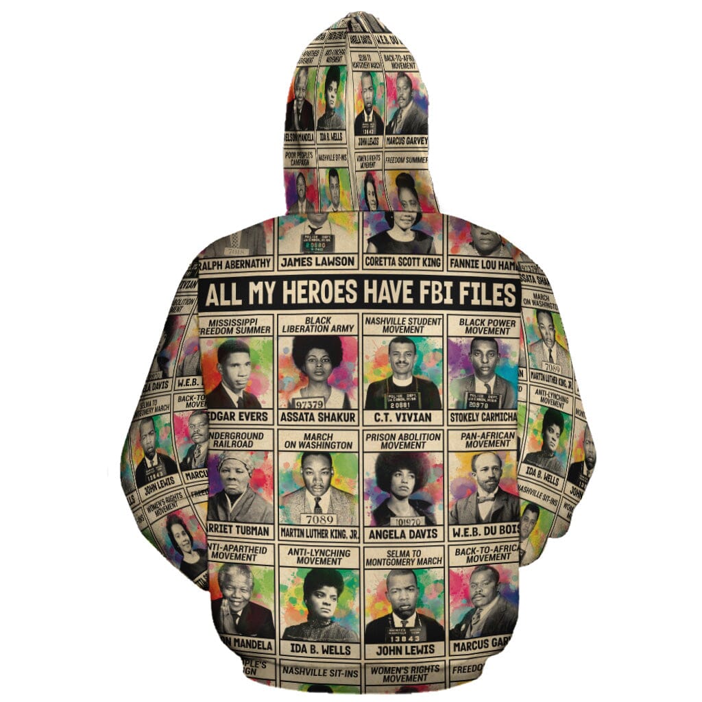All My Heroes Have FBI Files Premium Hoodie Fleece Hoodie Zootop Bear 