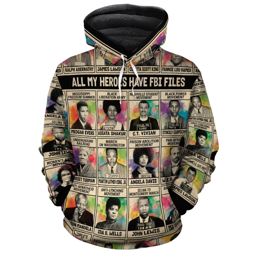 All My Heroes Have FBI Files Premium Hoodie Fleece Hoodie Zootop Bear Pullover S 