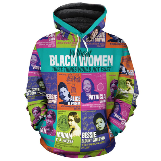 African Women Inventors Premium Hoodie Fleece Hoodie Zootop Bear Pullover S