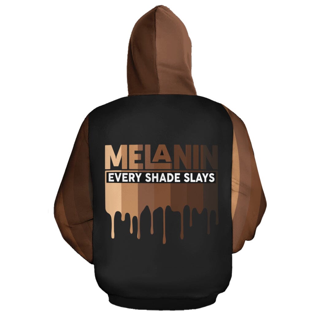 Every Shade Slays Melanin Premium Hoodie Fleece Hoodie Zootop Bear 