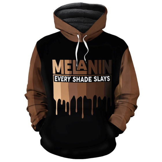 Every Shade Slays Melanin Premium Hoodie Fleece Hoodie Zootop Bear Pullover S