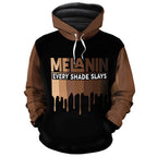 Every Shade Slays Melanin Premium Hoodie Fleece Hoodie Zootop Bear Pullover S 
