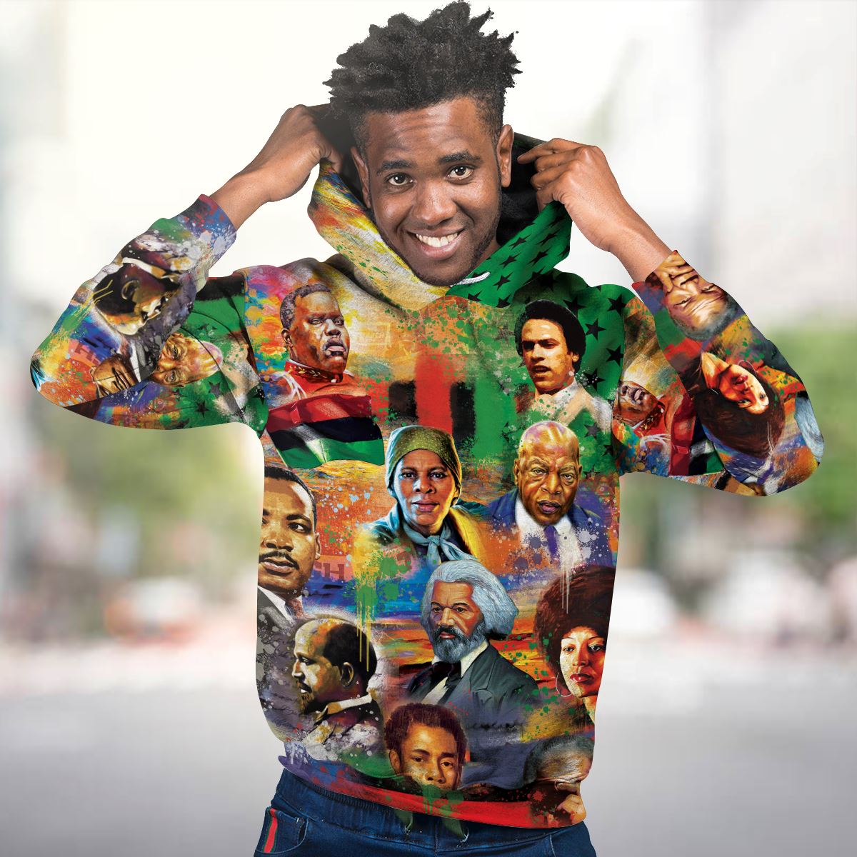 Civil Rights Moments Premium Hoodie Fleece Hoodie Zootop Bear 