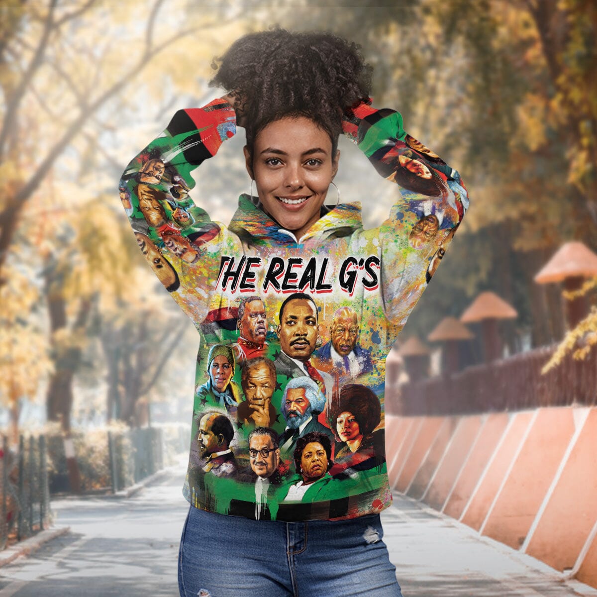 The Real G's Premium Hoodie Fleece Hoodie Zootop Bear 