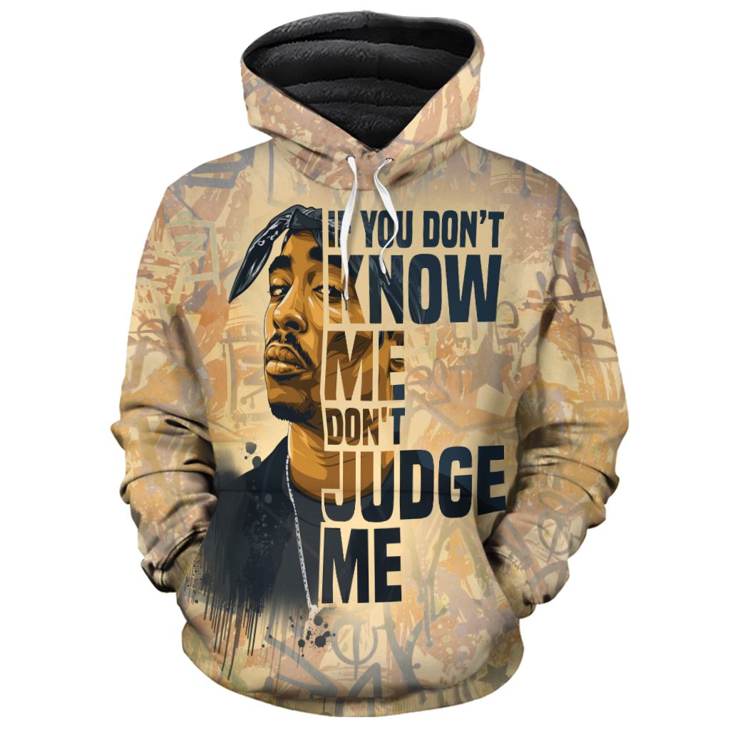 Tupac Shakur Premium Hoodie Fleece Hoodie Zootop Bear Pullover S 