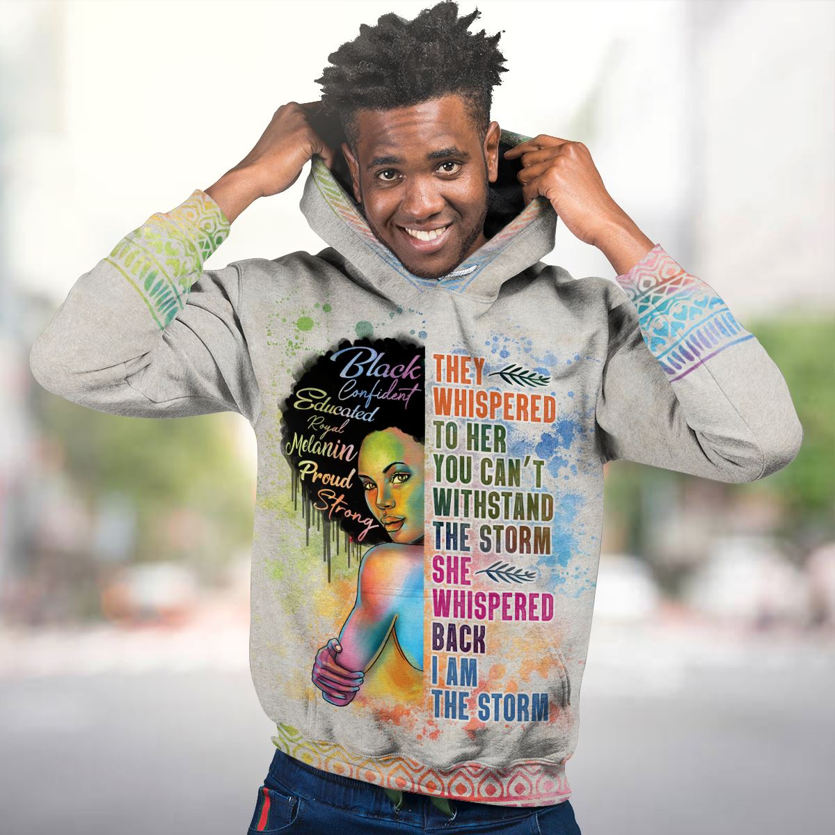 Black Girl I Am The Storm Premium Hoodie Fleece Hoodie Zootop Bear 
