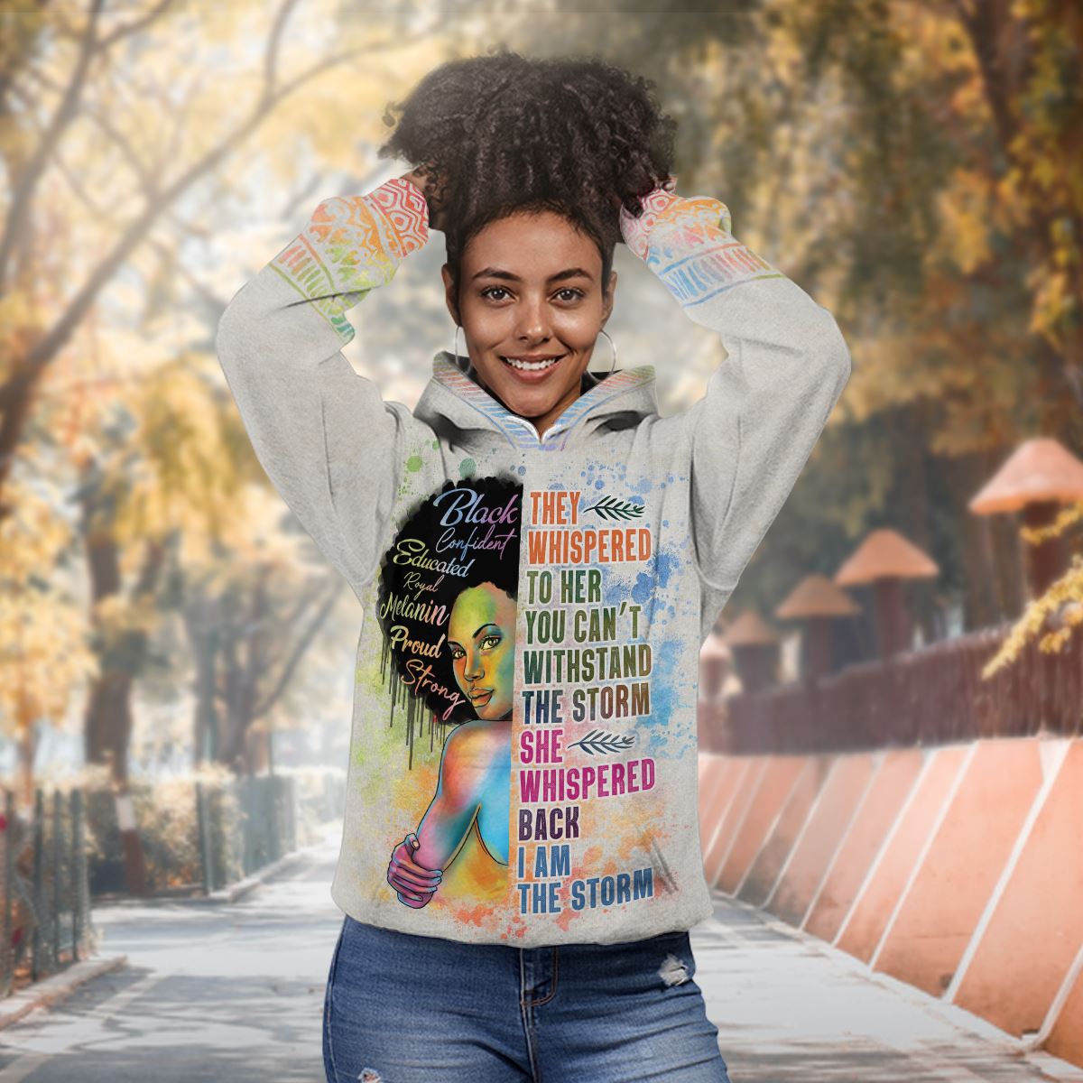 Black Girl I Am The Storm Premium Hoodie Fleece Hoodie Zootop Bear 