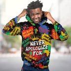 Never Apologize For Being Black Premium Hoodie Fleece Hoodie Zootop Bear 