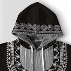 Printed Dashiki Color Black Premium Hoodie Fleece Hoodie Zootop Bear 