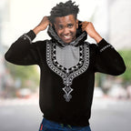 Printed Dashiki Color Black Premium Hoodie Fleece Hoodie Zootop Bear 