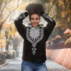 Printed Dashiki Color Black Premium Hoodie Fleece Hoodie Zootop Bear 