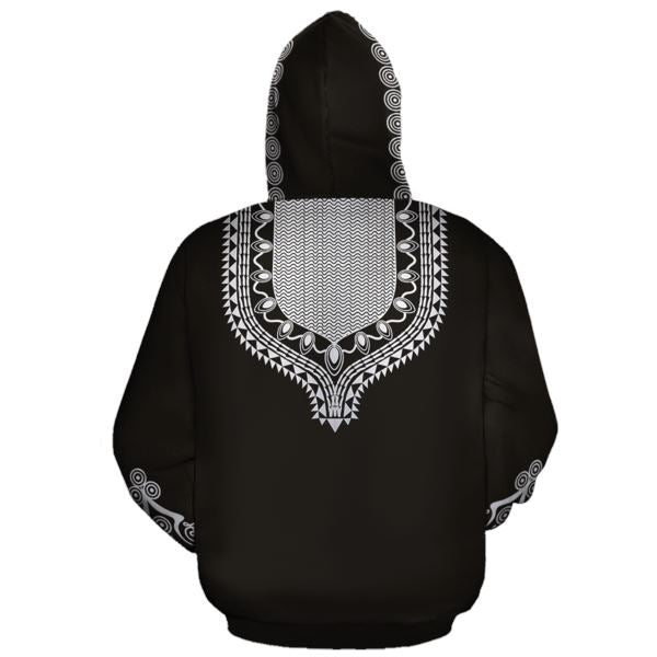 Printed Dashiki Color Black Premium Hoodie Fleece Hoodie Zootop Bear 