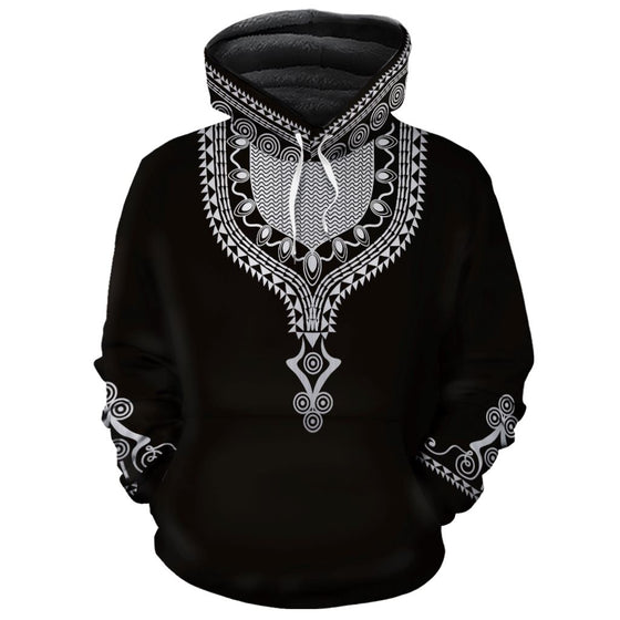 Printed Dashiki Color Black Premium Hoodie Fleece Hoodie Zootop Bear Pullover S