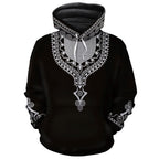 Printed Dashiki Color Black Premium Hoodie Fleece Hoodie Zootop Bear Pullover S 