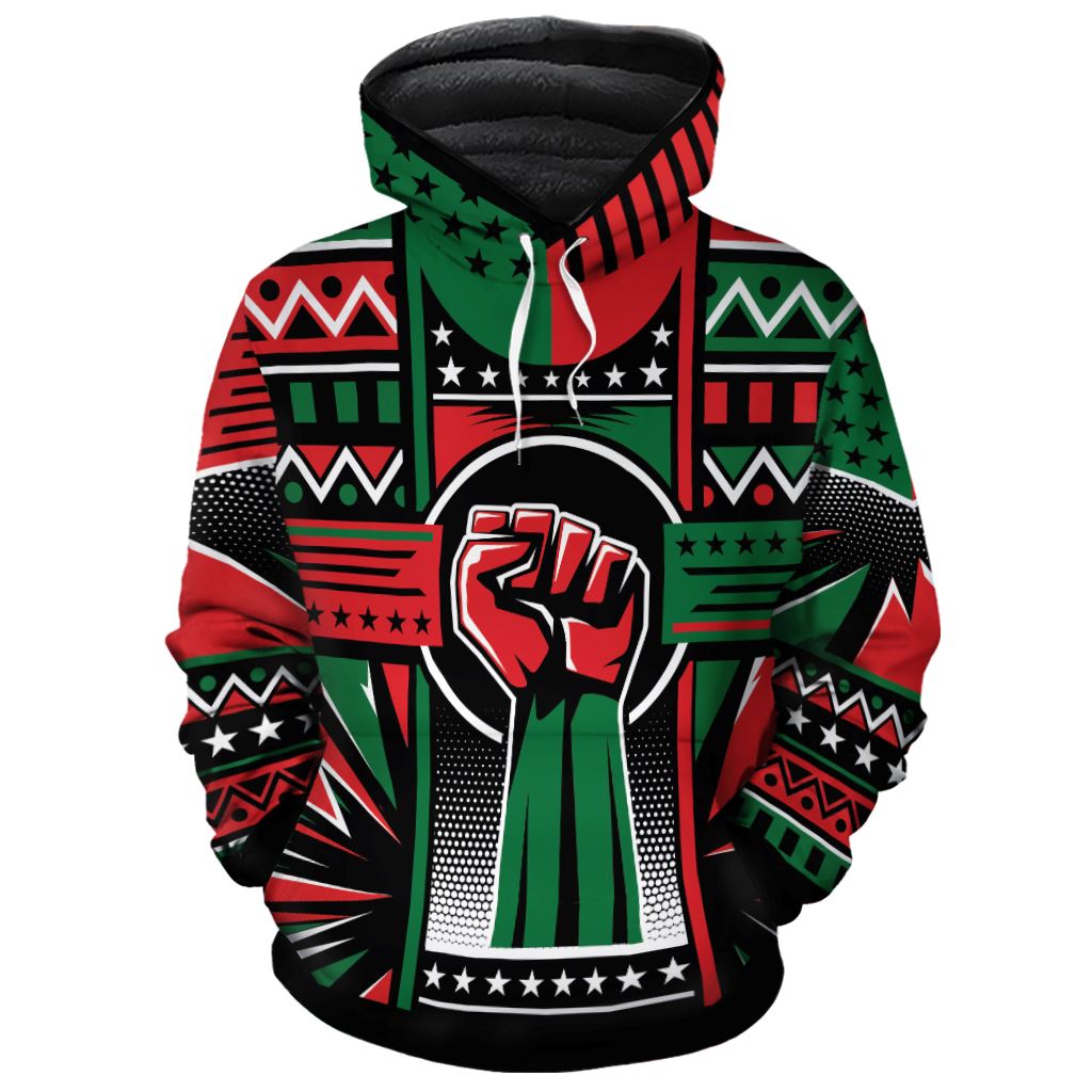Power Fist And Patterns In Pan African Colors Premium Hoodie Fleece Hoodie Zootop Bear 