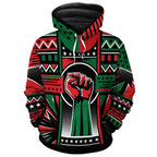 Power Fist And Patterns In Pan African Colors Premium Hoodie Fleece Hoodie Zootop Bear 