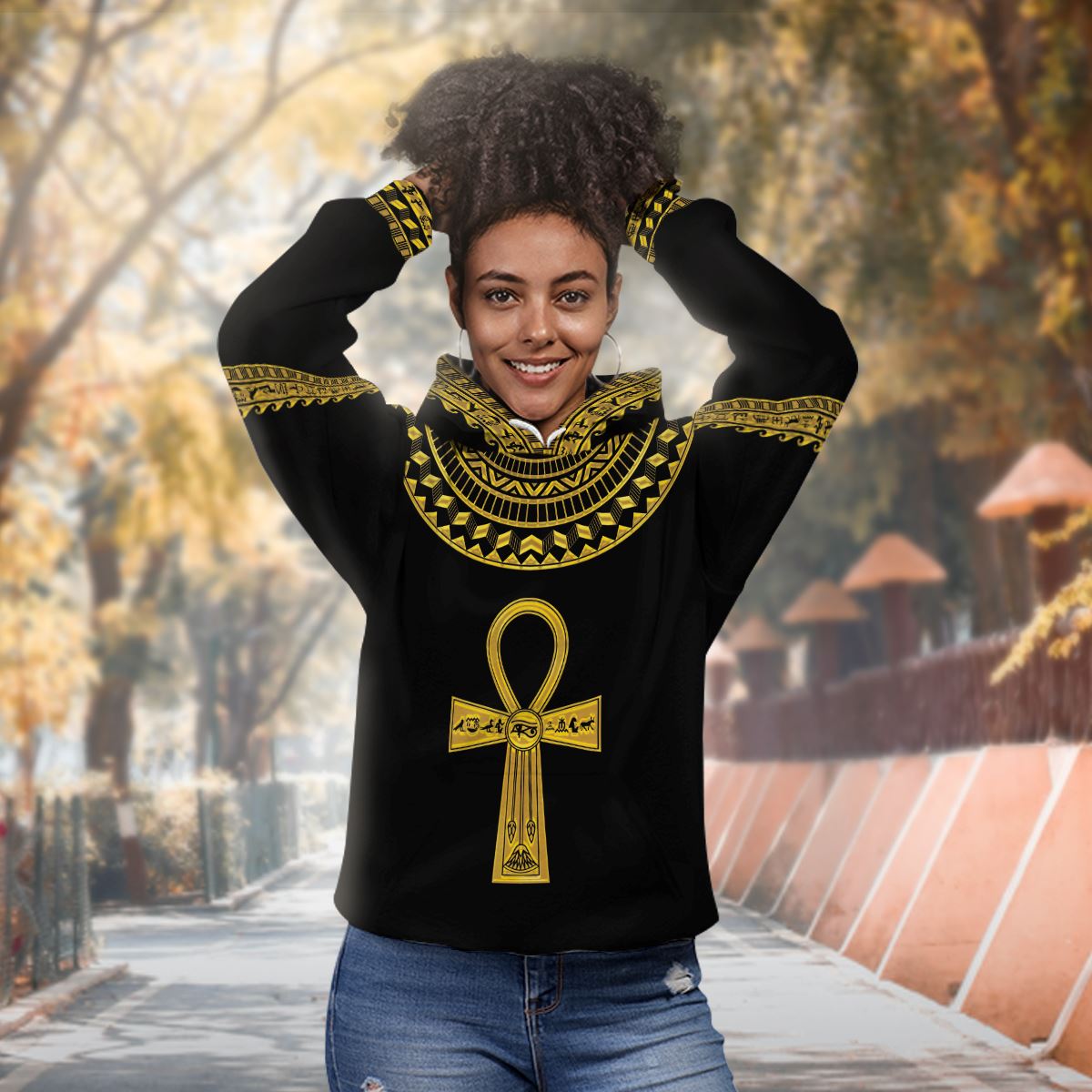 Ankh Egypt 1 Premium Hoodie Fleece Hoodie Zootop Bear 