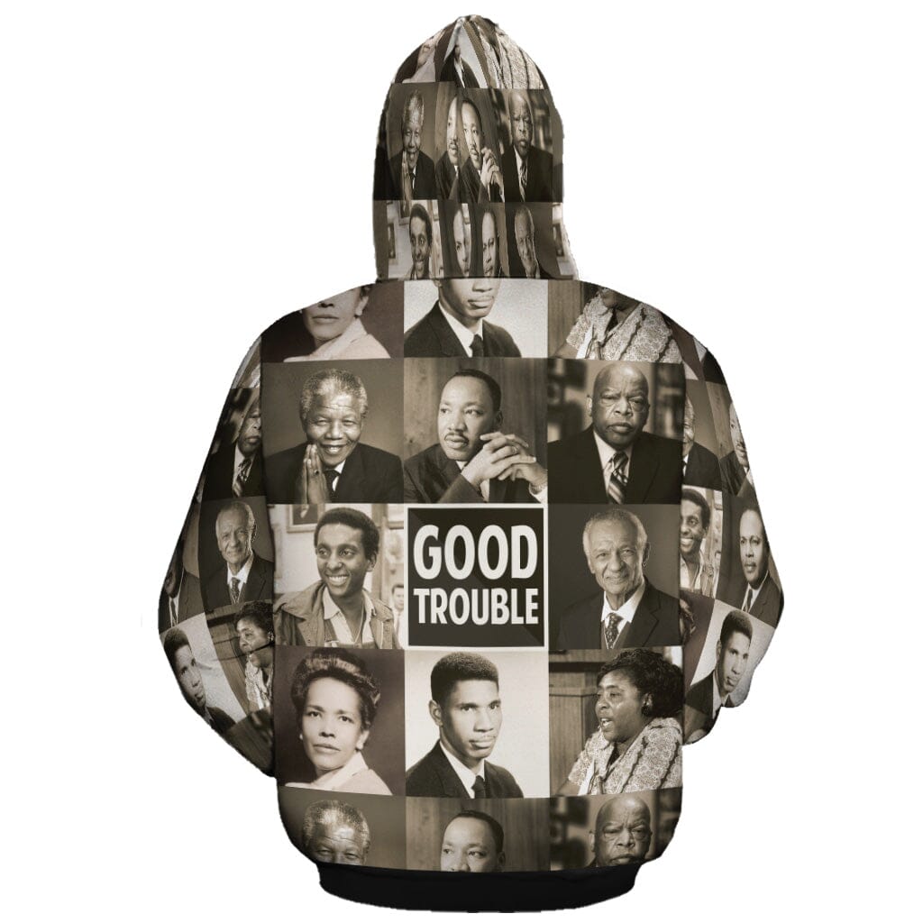 Good Trouble Premium Hoodie Fleece Hoodie Zootop Bear 