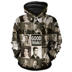 Good Trouble Premium Hoodie Fleece Hoodie Zootop Bear 