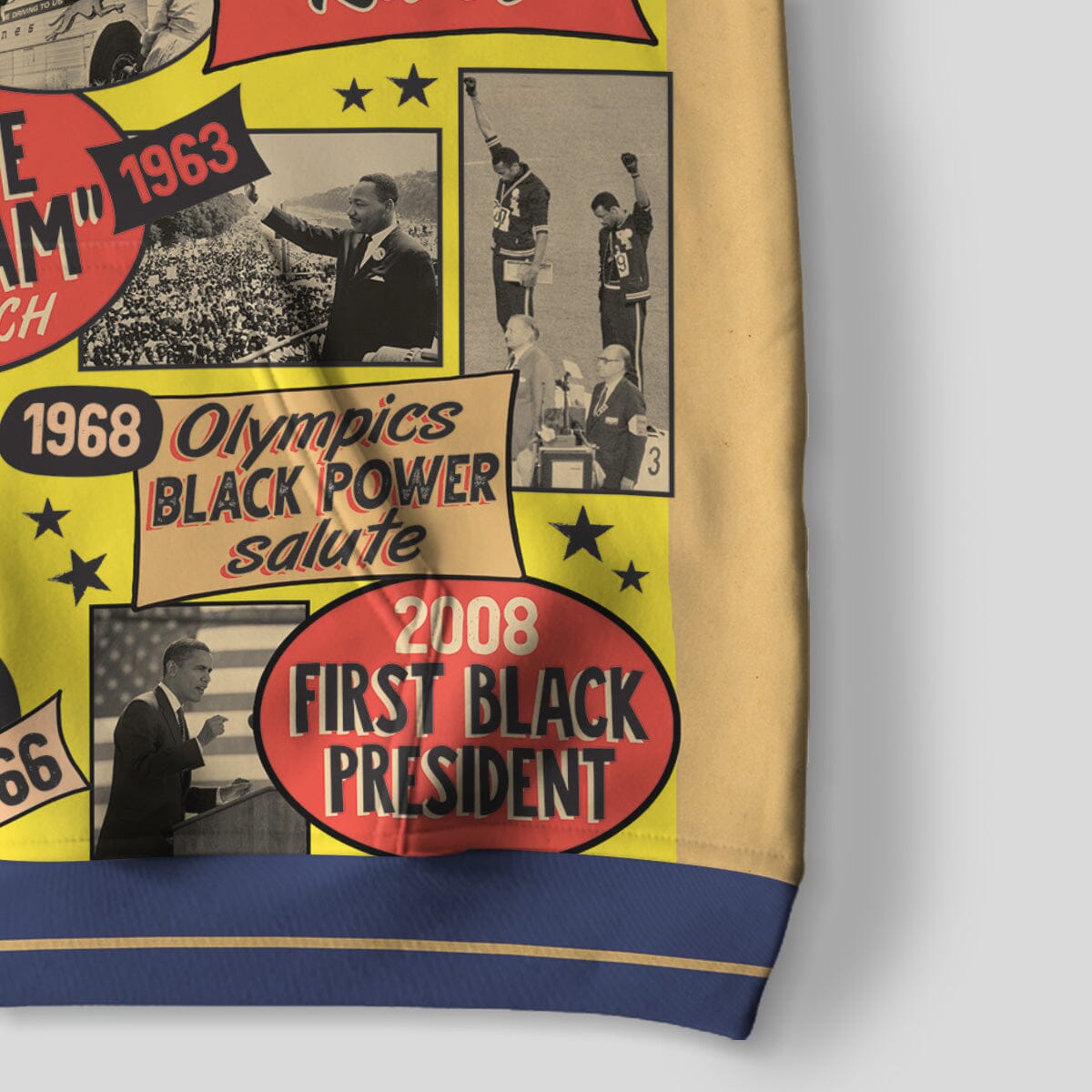 Civil Rights Events in 50s Style Premium Hoodie Fleece Hoodie Zootop Bear 
