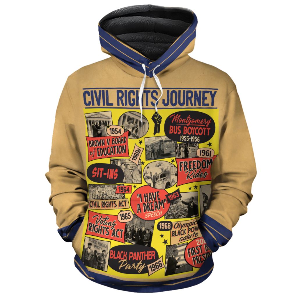 Civil Rights Events in 50s Style Premium Hoodie Fleece Hoodie Zootop Bear 